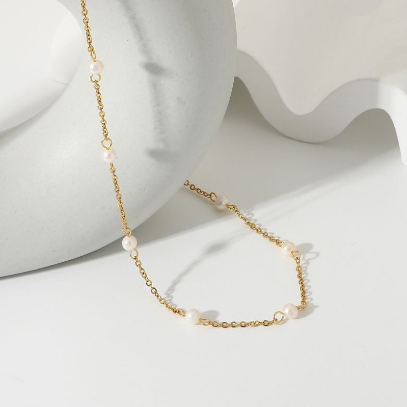 Bride Pearl Necklace (18k gold plated) - รูปที่ 5