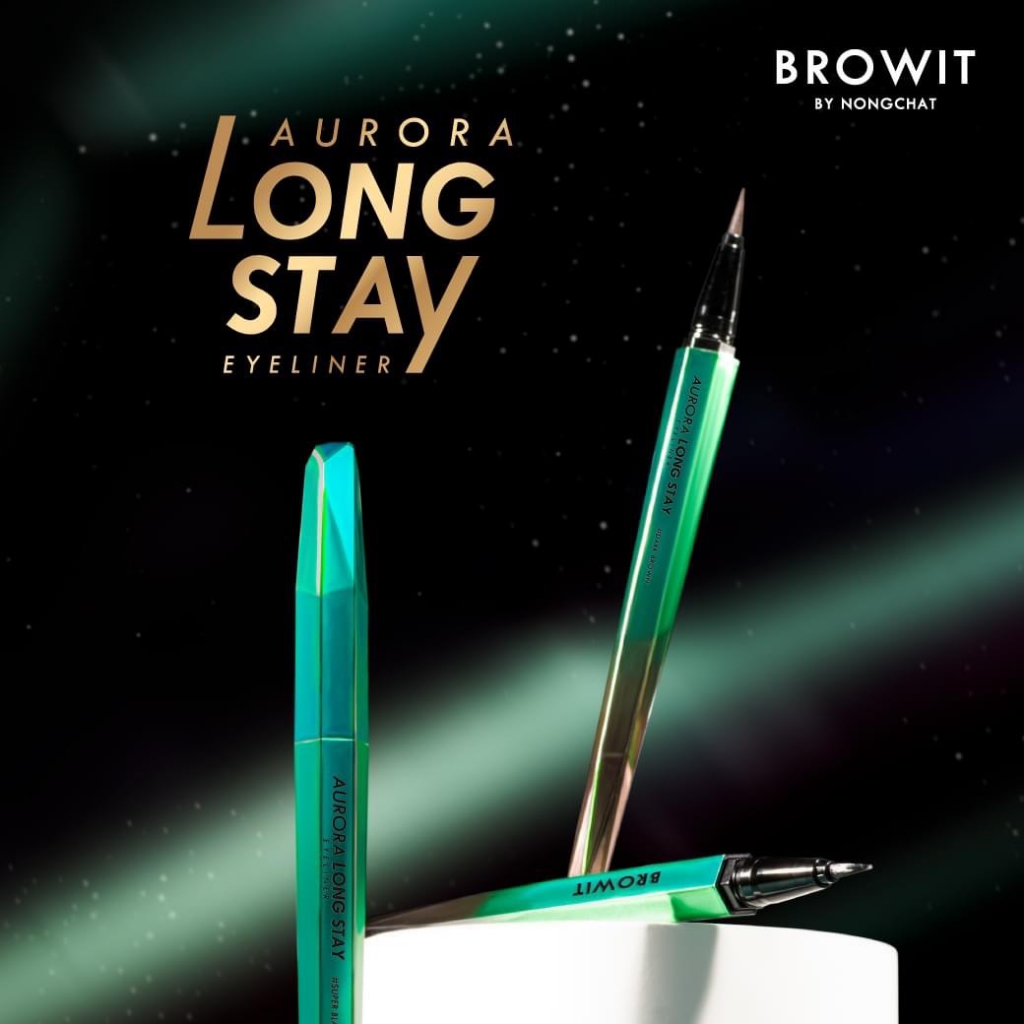 บราวอิท น้องฉัตร ออร่าตาพุ่ง อายไลเนอร์ ติดทน กันน้ำ เขียนง่าย ไม่แพนด้า 0.5g Browit Aurora Long Stay Eyeliner - รูปที่ 7