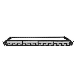 US-3224A Patch Panel 24 Port Cat6A Auto Shutter w/Cable Managment Link