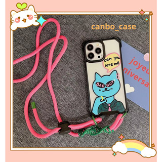 🎁ส่งของขวัญ🎁เคสไอโฟน สำหรับ 11 14 for iPhone Case 13 12 Pro Max น่าสนใจ ด้วยเชือกเส้นเล็ก กันกระแทก เคสนิ่ม เคสโทรศัพท์