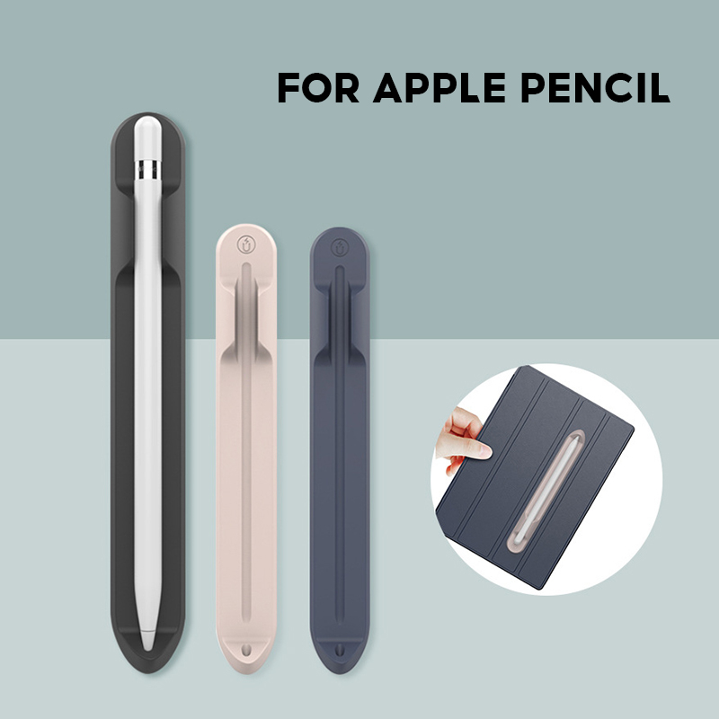 ช่องใส่ปากกา เข้ากันได้กับ Compatible For Apple Pencil 1 2  ที่ใส่ปากกา แม่เหล็ก สําหรับ iPad ดินสอ เคสป้องกัน ซิลิโ