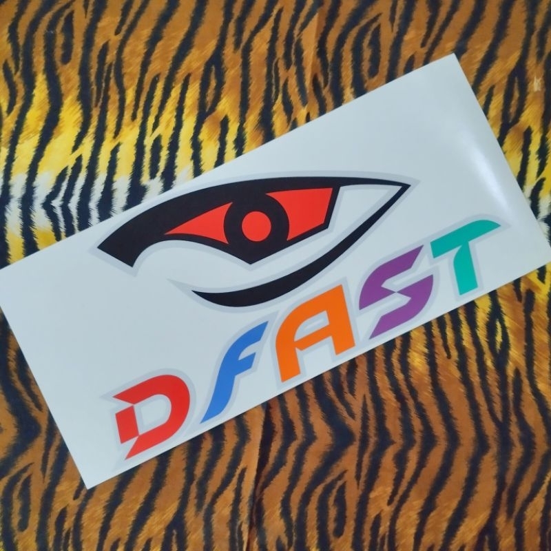 สติ๊กเกอร์สะท้อนแสง DFAST ขนาด 12.5x25.5ซม. ติดหลังกระจกรถยนต์ ผลิตจากสติ๊กเกอร์ 3m แท้ ทนฝนทนแดด สี