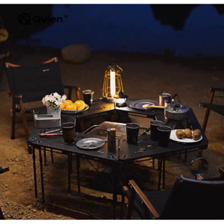 โต๊ะ 6 เหลี่ยม ปิ้งย่าง ล้อมคอก Hexagon Table camping โต๊ะ Tactical สายแค้มป์