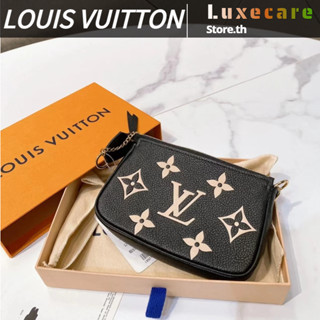 หลุยส์ วิตตอง👜Louis Vuitton MINI POCHETTE ACCESSOIRES Women/Shoulder Bag สุภาพสตรี/กระเป๋าสะพายไหล่/กระเป๋าโซ่