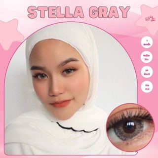 คอนแทคเลนส์ รุ่น Stella สีเทา/ตาล Gray/Brown มีค่าสายตา (0.00)-(-10.00)