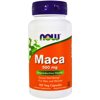 รากมาคา NOW Foods, Maca, 500 mg, 100 Veg Capsules