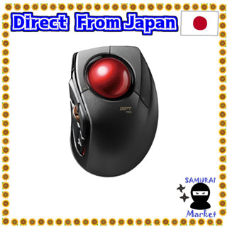 【Direct From Japan】 ELECOM Mouse Wired/Wireless/Bluetooth Trackball Letter Midal Ball 8 Button Tilt Function Black M-DPT1MRXBK