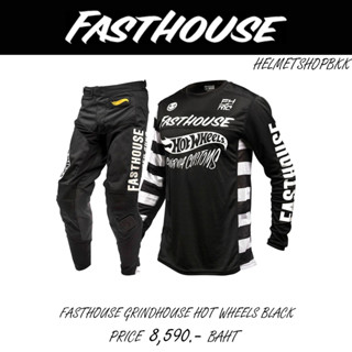 ชุดวิบากสำหรับผู้ใหญ่ FASTHOUSE GRINDHOUSE HOT WHEELS JERSEY BLACK