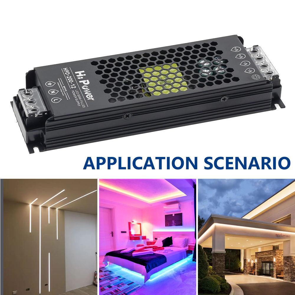 หม้อแปลง LED แหล่งจ่ายไฟ บางมาก DC12V 24V 48V หม้อแปลงไฟฟ้า 60W 100W  200W 300W 400WAC190-240V Driver สำหรับแถบ LED