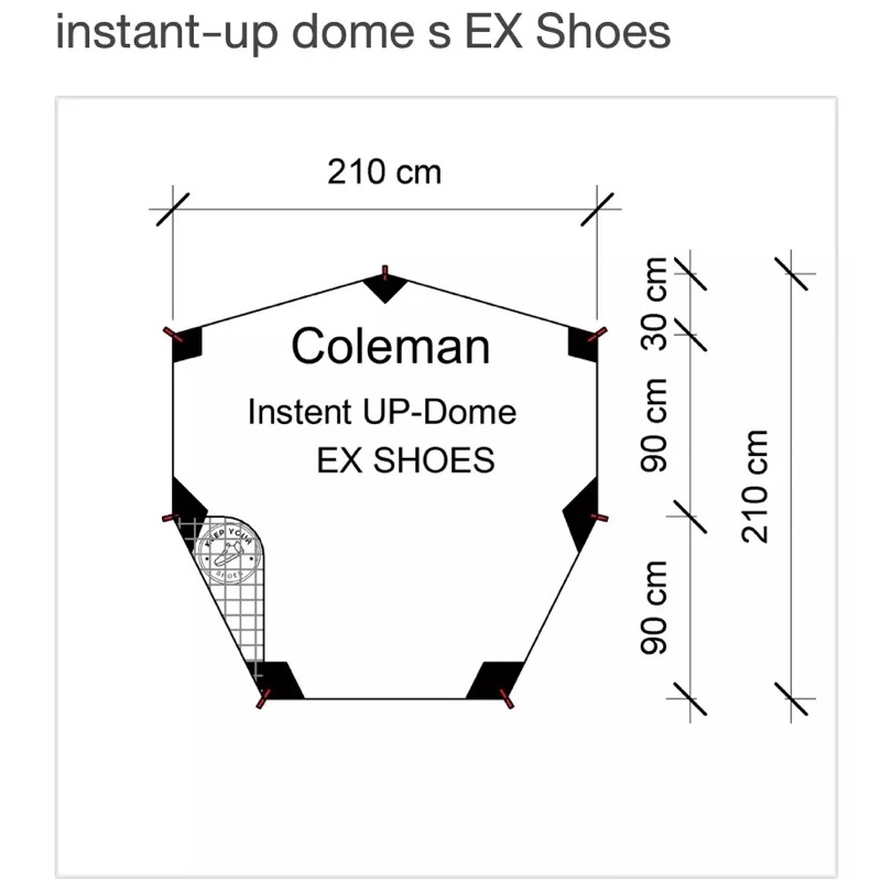 มีของพร้อมส่งGroundsheet for Coleman instant-up dome S อุปกรณ์แคมป์ปิ้ง