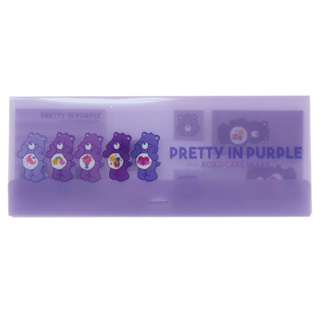 กระดาษโน้ตมีกาว Care Bears Sticky Note พร้อมเคสพลาสติกใส่ แบบสีม่วง Pretty in Purple