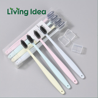 Living idea 4ชิ้น/ชุด แปรงสีฟันถ่านไม้ไผ่ ขนนุ่ม No Ratings Yet