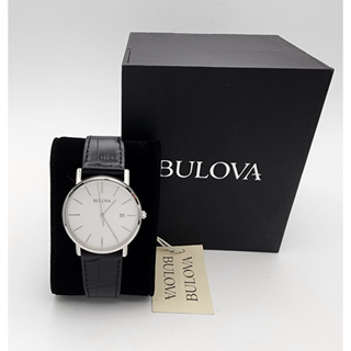 นาฬิกา BULOVA MENS 98B104 QUARTZ WHITE DIAL STAINLESS STEEL พร้อมกล่อง (ใหม่)