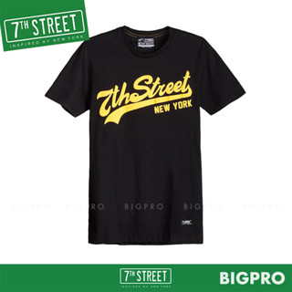 7th Street เสื้อยืด แนวสตรีท รุ่น Original (ดำ_เหลือง) RSY002 ของแท้