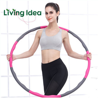 Living idea ฮูล่าฮูปโฟม Massaging Hula Hoop แบบมีลูกคลื่นช่วยนวด