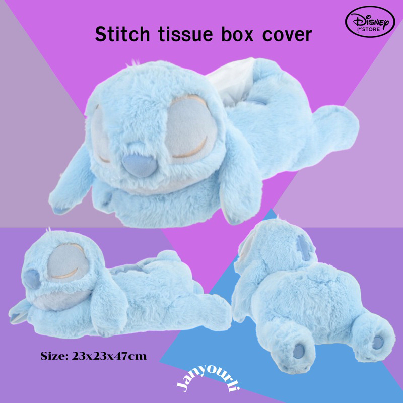 sleeping stitch tissue box cover ตุ๊กตาใส่กล่องทิชชู่ (Disneyshop japan )