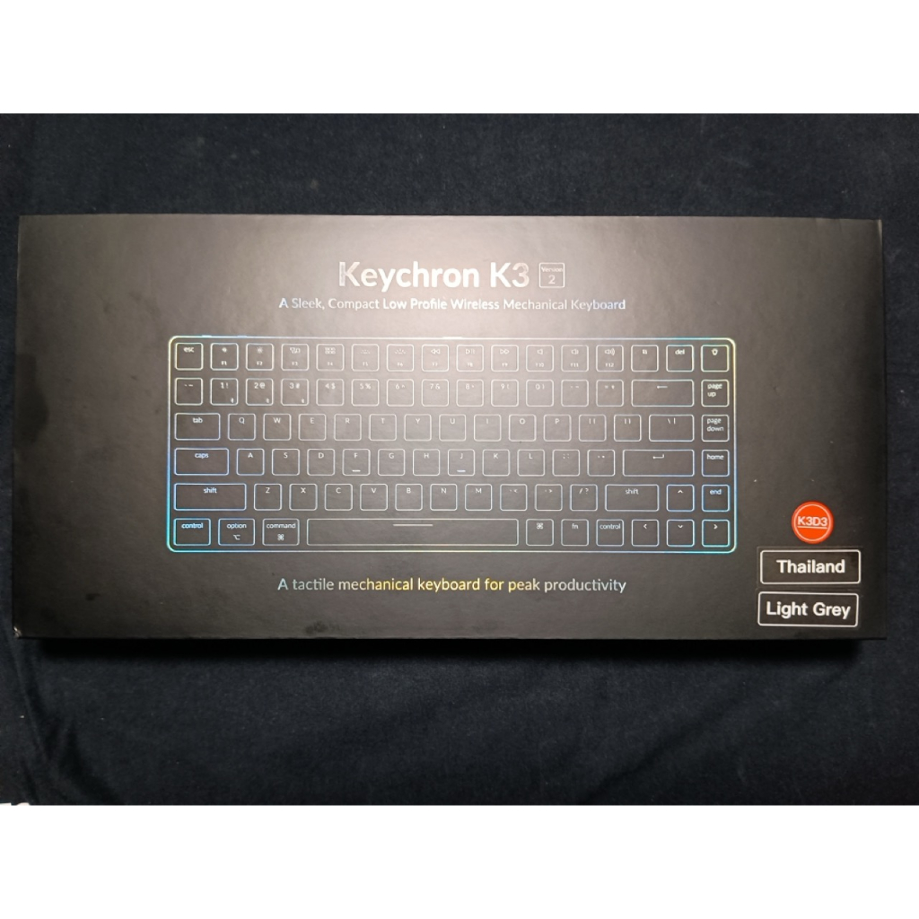 [มือสอง ใช้งานได้2เดือน] Keychron k3 v2 Brown switch คีย์ฯไทย ของแท้ ประกันศูนย์ไทย- Low profile mechanical keyboard