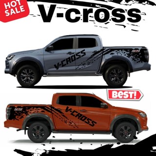 สติกเกอร์ติดรถ isuzu v-cross สติกเกอร์ลายโคลน v-cross สติกเกอร์แต่งรถกระบะ isuzu v-cross