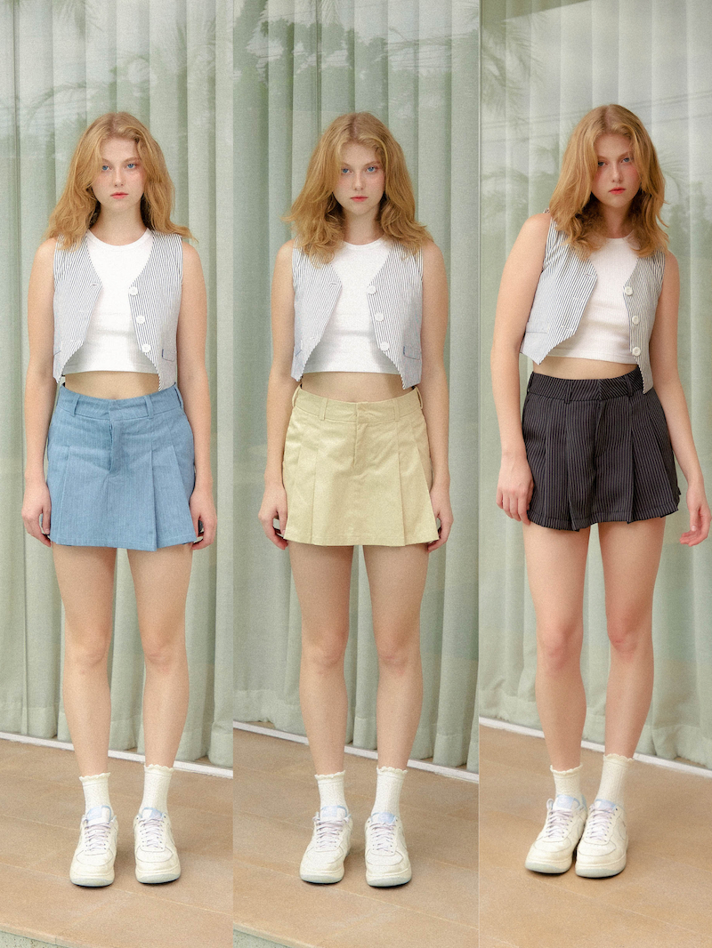 ENDOFMARCH | GRACIAS MINI SKIRT กระโปรงสั้น เอวปกติ-เอวต่ำ มีซับใน