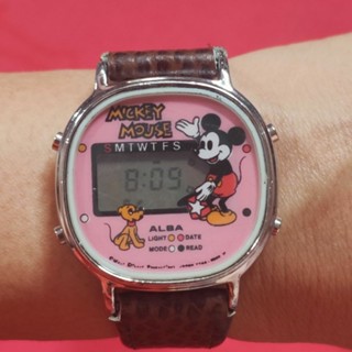 นาฬิกาญี่ปุ่นมือสอง นาฬิกาวินเทจ Alba Mickey Mouse ยุค 1970 สภาพยังสวย คลาสสิค