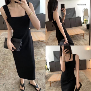 🌈🌿🌼🌺🌸🤎🇰🇷Black SGL OFW Maxi Dress