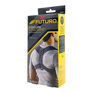 3M Futuro Posture Corrector Adjustable ฟูทูโร่ อุปกรณ์พยุงไหล่และหลัง สีดำปรับกระชับ