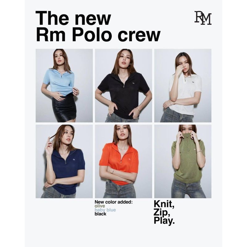 ✅พร้อมส่ง ช/ญ ครบทุกสี✅ Rally Movement (มีทั้ง ญ / ช ) : RM Polo Crew / Free Size [ของแท้ ]