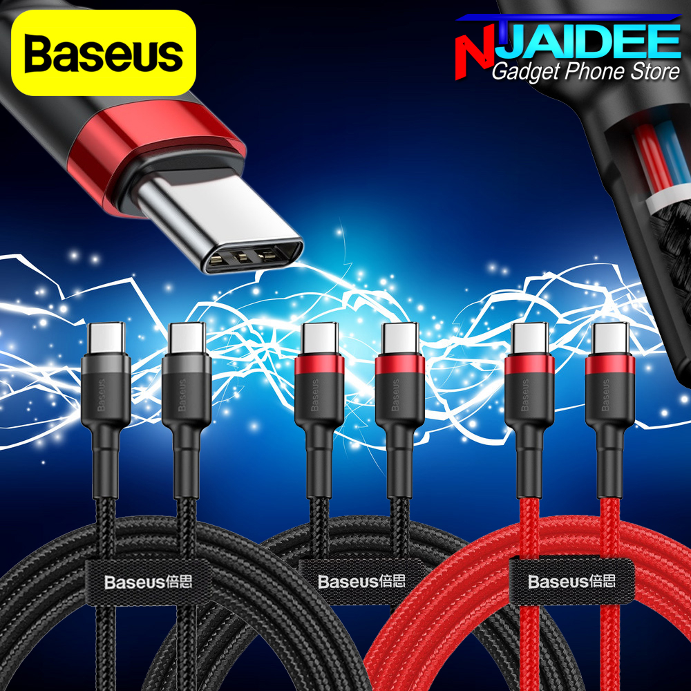 สายชาร์จ Type-C PD 3A 60W Qualtumm QC 3.0 Baseus 1 เมตรและรองรับมือถือที่มีระบบการชาร์จด่วนพิเศษ