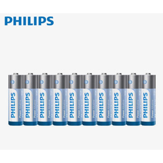 ถ่านPhilips power alkaline 1.5VขนาดAA/AAA (1แพค10ก้อน) ของแท้