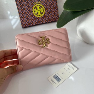 ส่งฟรี🔥กระเป๋าสตางค์ ใบสั้น tory burch สีชมพู ทอง ผู้หญิง น่ารัก