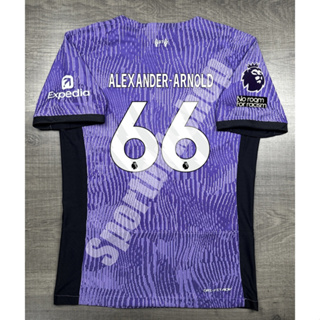 [Player] - เสื้อฟุตบอล ลิเวอร์พูล เยือน 3 Third 2023/24 เกรดนักเตะ พร้อมเบอร์ชื่อ 66 ALEXANDER ARNOLD และอาร์มพรีเมียร์ล