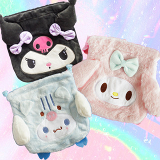กระเป๋าผ้าแบบรูด ถุงผ้าหูรูด (ใหญ่) ลายการ์ตูน Sanrio นุ่มมาก น่ารัก มีซับใน พร้อมส่งจากไทย 🇹🇭