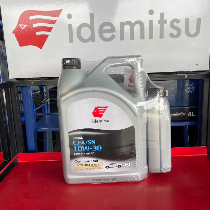 IDEMITSU CJ-4/SN 10W-30 น้ำมันเครื่อง กึ่งสังเคราะห์ ดีเซล 10W-30 6+1