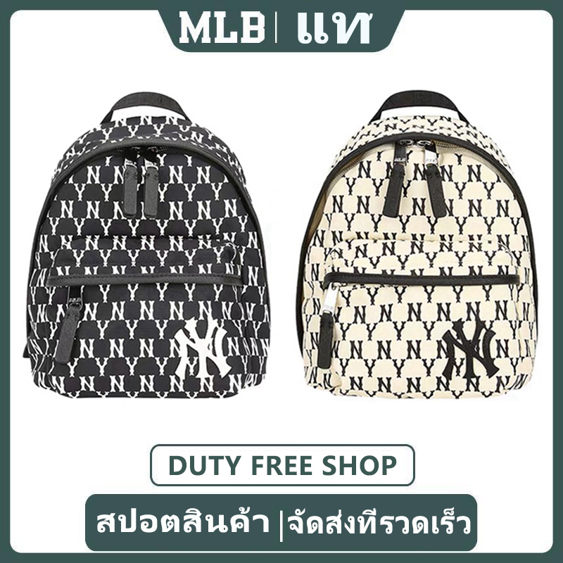 2024 new กระเป๋า MLB แท้ mini backpack crossbody bag handbag ผ้าใบ กระเป๋าเป้มินิ NY UNISEX CURVED C
