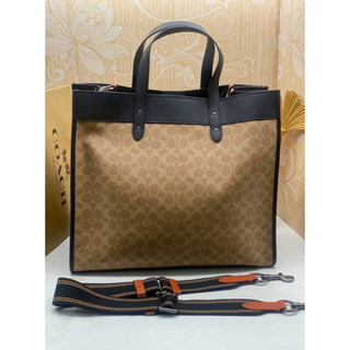 Coach C7674 Field Tote 40 In Signature Canvas Bag