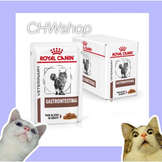 Royal Canin Gastro Intestinal cat pouch 85g (Exp.09/2024) ยกกล่อง12ซอง อาหารแมวลำไส้ ถ่ายเหลว