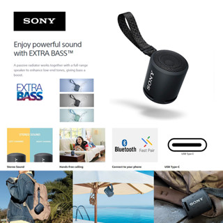 【3 เดือนรับประกัน】Sony SRS-XB13 Wireless Bluetooth Speaker ลำโพงกลางแจ้ง สเตอริโอ 3 มิติ ล้อมรอบด้วยเสียง ลำโพงพกพา