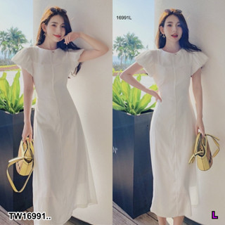 J16991 เดรสผ้าฝ้าย มีซับใน ในตัว Cotton dress with built-in lining