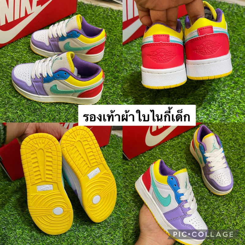 พร้อมส่งรองเท้าผ้าใบเด็ก j dรองเท้าผ้าใบสำหรับเด็กผู้หญิงผู้ชายแบบผูกเชือก25-36