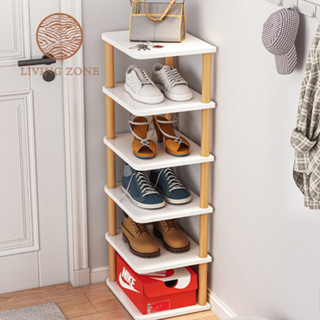 Living Zone  Shoe Rack ชั้นวางรองเท้าเข้ามุม ประหยัดพื้นที่ ชั้นไม้วางรองเท้า