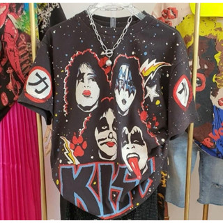 เสื้อยืด งานOVP ผ้าฟอก Kiss