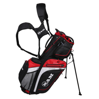 ถุงกอล์ฟ Ram Golf Hybrid Stand Golf Bag with 14 Way Divider Black-Red color