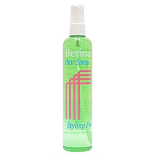 สเปร์ยน้ำ berina hair spray 220 ml สีเขียว หัวฉีด