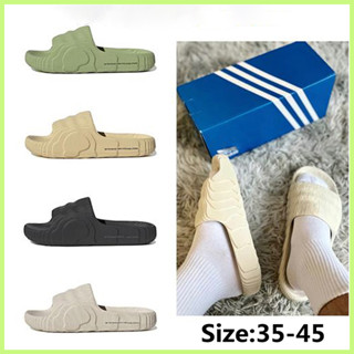 【IN STOCK】Adidas_Adilette 22 SLIDES รองเท้าแตะมะพร้าวชายสวมคู่ฤดูร้อนslideรองเท้าแตะฤดูร้อนกลางแจ้งหนาหญิง รองเท้าแตะชาย