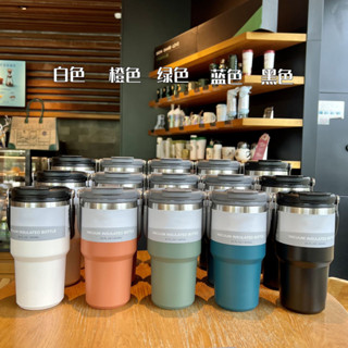 แก้วเก็บความเย็น Tyeso แบบใหม่มีที่จับ หูหิ้ว แก้วกาแฟ แก้วสแตนเลส304 600ml/750ml/900ml