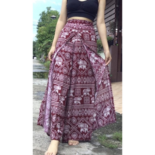 กางเกงขายาวผู้หญิงแฟชั่น   กางเกงแพนเค้ก     Women’s Palazzo Pants