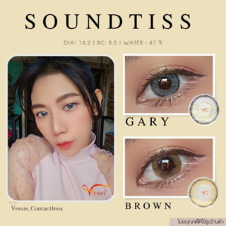 คอนแทคเลนส์ SOUNDTISS ✨ ยี่ห้อ GAEZZ ; Color Gary / Brown ( สายตาปกติ )