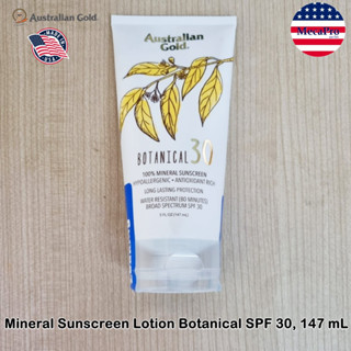 Australian Gold® Botanical SPF 30 Mineral Sunscreen Lotion 147 mL โลชั่นกันแดด จากธรรมชาติ กันน้ำได้นาน 80 นาที