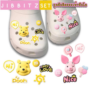 ⭐️พร้อมส่งจากไทย⭐️ Jibbitz แบบsetตัวติดรองเท้า crocs Baojiที่มีรูทุกยี่ห้อ สำหรับติดรองเท้าหัวโต