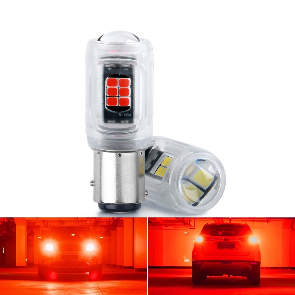 FS ไฟเลี้ยว ไฟถอย ไฟเบรค LED (กระพริบปกติ) (1ชิ้น) รุ่น16SMD-2835 (หลอดใส) ขั้วT20 /1156 /1157 ไฟรถยนต์ และมอเตอร์ไซค์